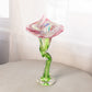 LE Smith Handblown Art Glass Jack-in-the-Pulpit Vase