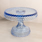 LE Smith Small Light Blue Glass Hobnail Cake Stand