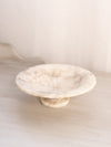 Medium Alabaster Stone Footed Dish