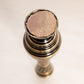 Medium Black and Gold Brass Etched Floral Vase