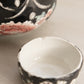 Medium Black Ceramic Lidded Ginger Jar with Floral Designs