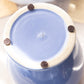 Medium Blue Ceramic Urn-Shaped Vase with Handle Details