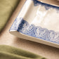 Medium Bombay Compote Blue & White Ceramic Palmette Tray