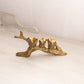 Medium Brass 3 Owls on Branch Figurine