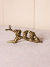 Small Brass 3 Owls on Branch Figurine