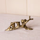 Small Brass 3 Owls on Branch Figurine