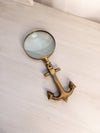 Medium Brass Anchor Magnifying Glass