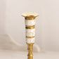 Medium Brass and Mother of Pearl Candlestick