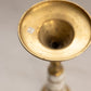 Medium Brass and Mother of Pearl Candlestick