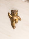 Medium Brass Bear with Leg Up Wall Hook