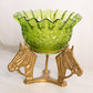 Medium Brass Bowl Stand with 3 Horse Heads