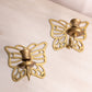 Medium Brass Butterfly Wall Sconce Candleholder