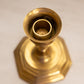 Medium Brass Candlestick with Octagonal Base