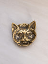 Medium Brass Cat Face Dish