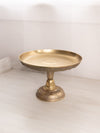 Medium Brass Compote with Floral Designs