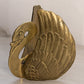 Medium Brass Details Swan Figurine with Separated Wings