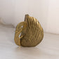 Medium Brass Details Swan Figurine with Separated Wings