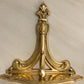 Medium Brass Divided Ornate Wall Shelves (Set of 2)