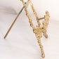 Medium Brass Easel with Floral Designs