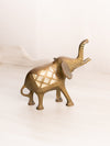 Medium Brass Elephant with Mother of Pearl Inlay Figurine