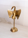 Medium Brass Flamingo Figurine with Head Bent