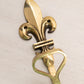 Medium Brass Fleur-de-lis Wall Hook