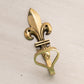 Medium Brass Fleur-de-lis Wall Hook