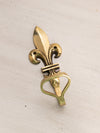 Medium Brass Fleur-de-lis Wall Hook