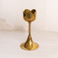 Medium Brass Floral Votive/Tea Light Holder Candlestick