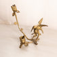 Medium Brass Floral Wall Sconce with Hummingbird Design