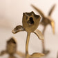 Medium Brass Floral Wall Sconce with Hummingbird Design