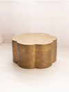 Medium Brass Flower Shaped Lidded Box
