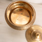 Medium Brass Footed Lidded Footed Dish with Floral Details