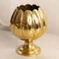 Medium Brass Footed Cupped Scalloped Vase
