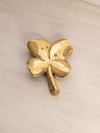 Medium Brass Four Leaf Clover Leaf Door Knocker