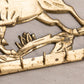 Medium Brass Horse Wall Decor with 5 Hooks