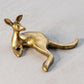 Medium Brass Laying Kangaroo Figurine