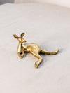 Medium Brass Laying Kangaroo Figurine