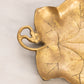 Medium Brass Leaf Trinket Dish Catchall