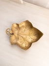 Medium Brass Leaf Trinket Dish Catchall