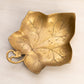Medium Brass Leaf Trinket Dish Catchall