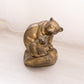 Medium Brass Mama & Baby Bear Figurine