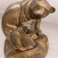 Medium Brass Mama & Baby Bear Figurine