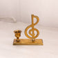 Medium Brass Music Note Candleholder