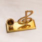 Medium Brass Music Note Candleholder