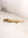 Medium Brass Alligator Crocodile Nutcracker