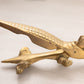 Medium Brass Alligator Crocodile Nutcracker