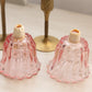 Medium Brass Pineapple Candleholder with Pink Glass Votive Cup