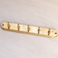 Medium Brass Rectangular Wall Hook with 5 Hooks