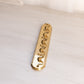 Medium Brass Rectangular Wall Hook with 5 Hooks